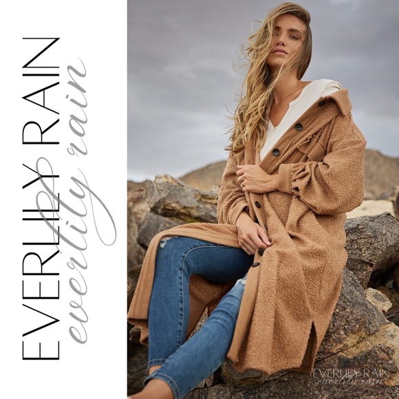 Soft Fleece Long Shirt Jacket - Picture 6 of 11